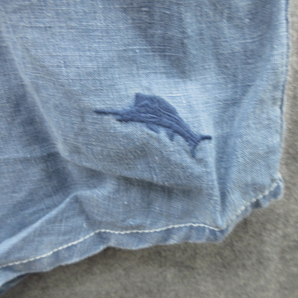 Tommy Bahama Shirt Men's 1XB Blue Long Sleeve Sea Glass Breezer Relax New DEFECT - Picture 5 of 11